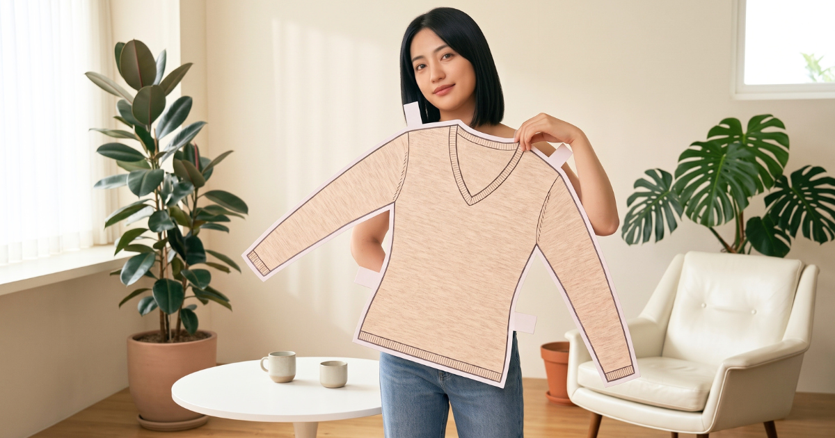 骨格ストレートタイプのおすすめ秋ニット