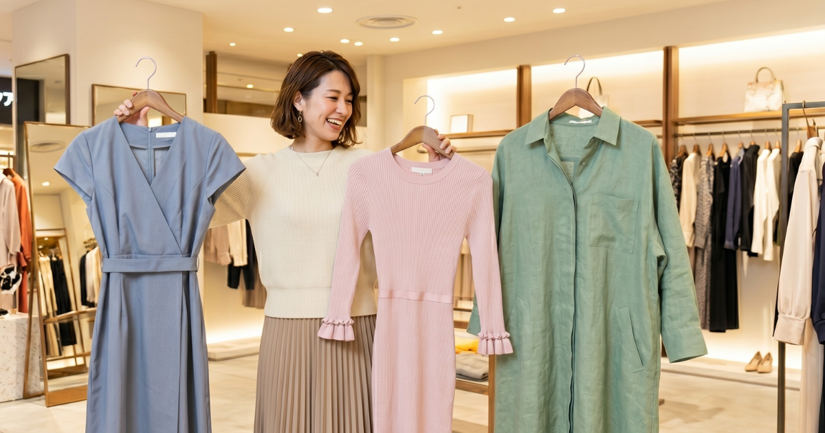 骨格ストレートに似合うワンピース