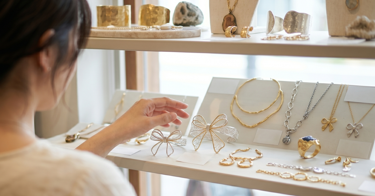 骨格ストレートさんに似合うアクセサリーの3拍子｜直線×適度な存在感×Yライン