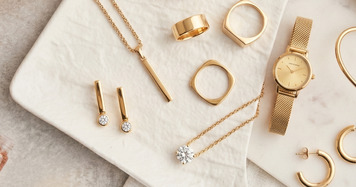 骨格ストレートに似合うアクセサリー｜シンプル×直線×Yラインのネックレス・リング・バングル